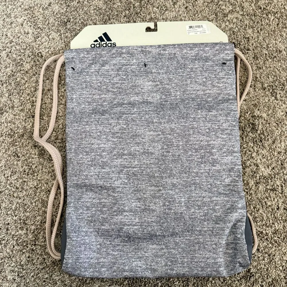 NWT! Adidas gym bag drawstring backpack rose pink training - Picture 2 of 7
